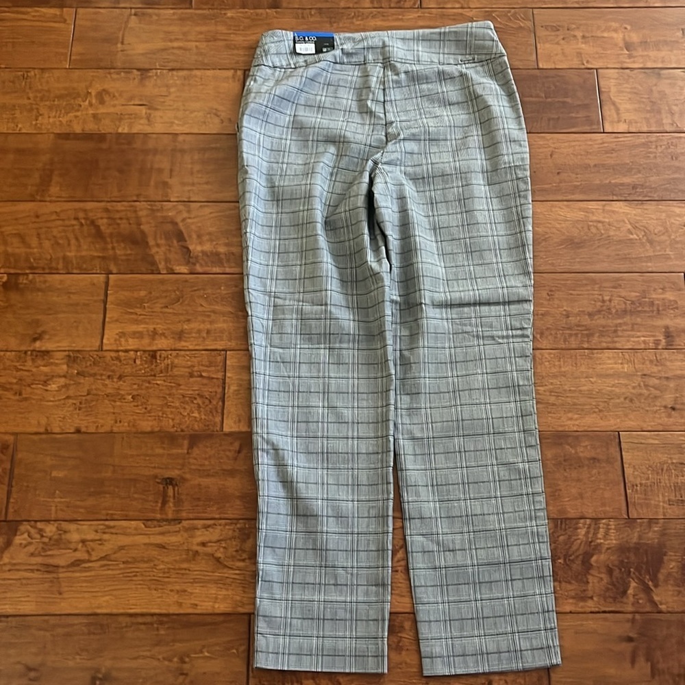 SC CO Plaid Tummy Control Super Stretch Pull on Pants Size L - Picture 10 of 12